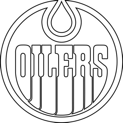 edmonton oilers logo coloring page